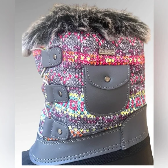 DREAM PAIRS Snow Boots Kids Insulated Waterproof Mid-Calf Boots Size 3 Big Kids - Picture 6 of 10